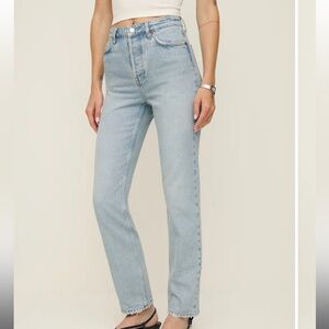 Reformation Cynthia High Rise Straight Jeans